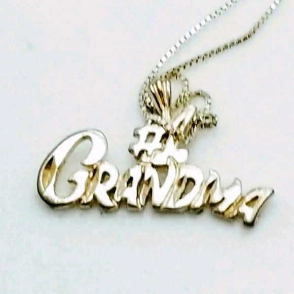 925 * NS Necklace GRANDMA Pendant - Picture 1 of 2